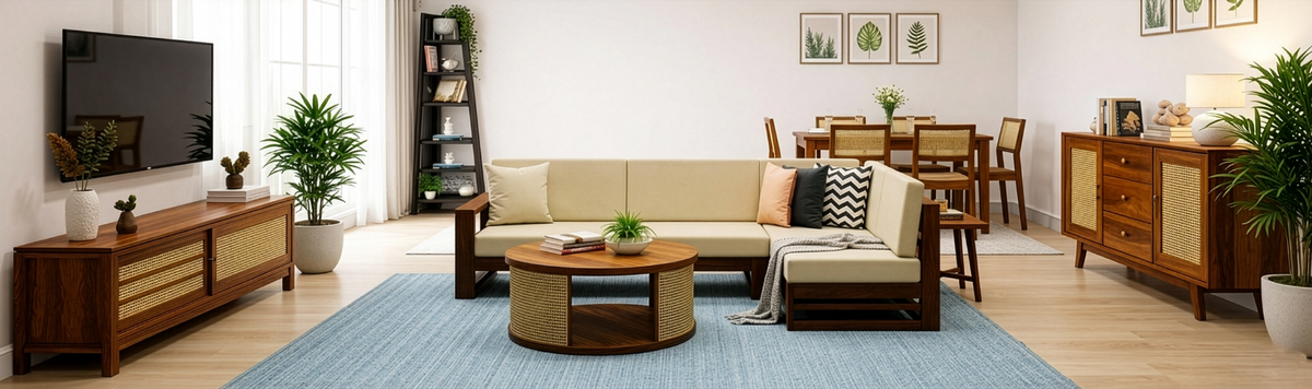Solid Sheesham Wood Living Room Furniture – Shri Mintus Art