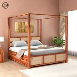 Rivah Solid Wood King Size Bed