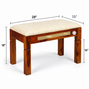 Hazel Sheesham Wood 4 Seater Dining Table