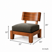 Nakhra sheesham wood One Seater Sofa