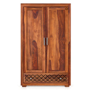 Aaranya Solid Sheesham Wood 2-Door Wardrobe