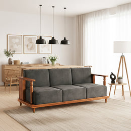 Kavari Solid Wood 3-Seater Sofa