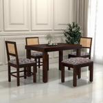 Vaani Solid Wood Dining Set - Walnut