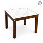 Nora Sheesham Wood 4 Seater Dining Set With Marble Top