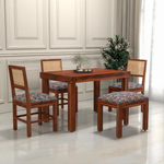 Vaani Solid Wood Dining Set - Honey
