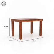 Novan Sheesham Wood 4 Seater Dining table With Bench