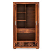 Aaranya Solid Sheesham Wood 2-Door Wardrobe