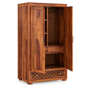 Aaranya Solid Sheesham Wood 2-Door Wardrobe