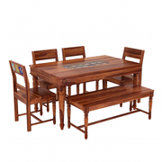 Haneaw Sheesham Wood 6 Seater Dining Set
