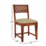 Frond Sheesham Wood 6 Seater Dining Set