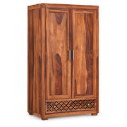 Aaranya Solid Sheesham Wood 2-Door Wardrobe