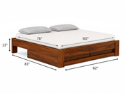 Regal Sheesham Wood Bed With Storage
