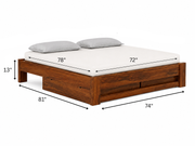 Regal Sheesham Wood Bed With Storage