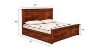 Barley Sheesham Wood Bed