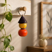 Handcrafted Wooden Doll Keychain