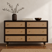 Sambhav Cane 6-Drawer Chest of Drawers