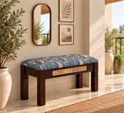 Walnut Heritage Cane Bench