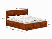 Lotus Sheesham Wood Bed With Storage