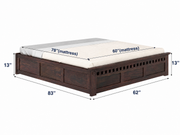 Wave Sheesham Wood Bed