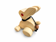 Handmade Wooden Bunny Pull Along Toy