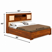 Howler Sheesham Wood King Size Bed