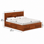 Lotus Sheesham Wood Bed With Storage