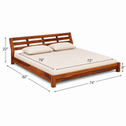 Halwin Sheesham Wood Low Floor Bed