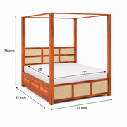 Rivah Sheesham Wood King Size Bed