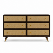 Sambhav Cane 6-Drawer Chest of Drawers