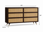 Sambhav Cane 6-Drawer Chest of Drawers