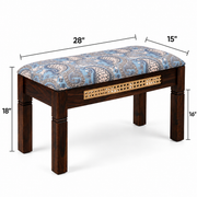 Walnut Heritage Cane Bench