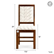 Nora Sheesham Wood 4 Seater Dining Set With Marble Top