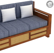 Allan 3 Seater Solid Wood Sofa