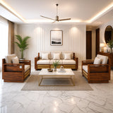 Solid Wood 5 Seater Sofa Set