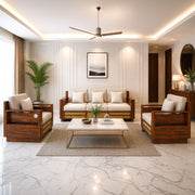 Solid Wood 5 Seater Sofa Set