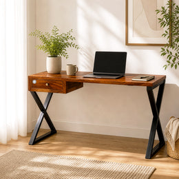 Walkn Study Table with Metal Legs