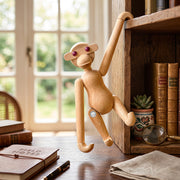 Wooden Monkey Desk Decor