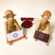 Wooden Monkey Desk Decor