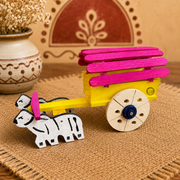 Handmade Wooden Bullock Cart – Village Heritage Toy