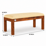 Elora 2 Seater Solid Sheesham Wood Bench