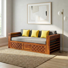 Aviva Solid Wood Sofa Set (Cum Bed)
