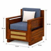 Saffron Solid Wood Sofa