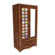 Ceramiq Solid Wood Wardrobe with Mirror
