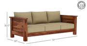 Fustin 5 Seater Solid Wood Sofa