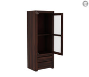 Walken Solid wood Bookshelf With Glass Door