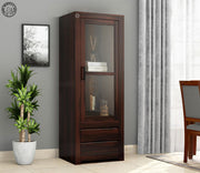 Walken Solid wood Bookshelf With Glass Door