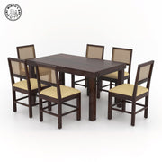 Horev 6 Seater Solid Wood Dining Table Set