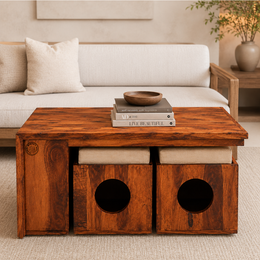 Rhonex Coffee Table with Stool