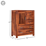Shaan Solid wood chest with drawers