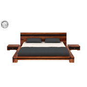Brown Low Floor Double Bed